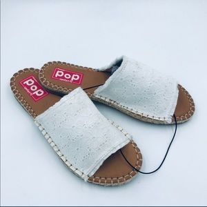 POP slide on sandals comfort fit.